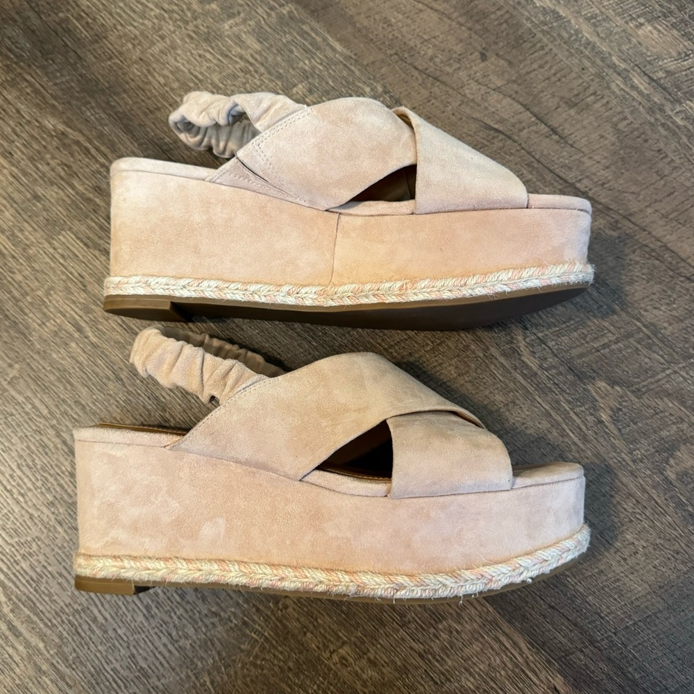 Joie Garden Platform Espadrille Wedge Sandal- Blush, Size 8.5 - Picture 7 of 12